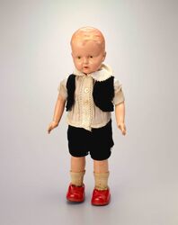 セルロイド玩具 歩行人形(衣装付) / Celluloid Toy, Walking Doll (with Clothes) image