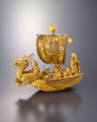 セルロイド製置物 宝船 / Celluloid Object, Treasure Ship image