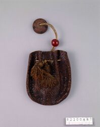 茶革巾着 / Drawstring Pouch Made with Brown Leather image