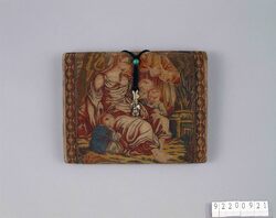 古渡更紗散縫聖母子図紙入 / Wallet Made with Antique Chintz with the Virgin Mary and Baby Jesus Embroidered with the Chirasinui Technique image