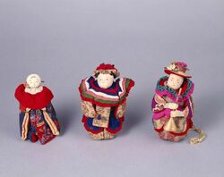 唐子縮緬細工 / Silk Crepe Work of Karako (Boy or Doll Dressed in Ancient Chinese Clothes) image