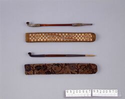 相良刺繍煙管筒並びに煙管 / Sagara Embroidery Pipe Case and Pipe image