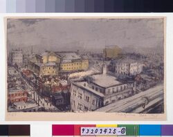 画集 銀座 第1輯 第三図 銀座松屋より歌舞伎座 / Collection of Artworks "Ginza", Series 1, No. 3, View of Kabukiza from Matsuya in Ginza image