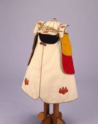 兜頭巾 （火事装束の一部　桐紋付) / Firefighter’s Clothing (Helmet and Hood with Paulownia Crest) image