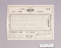 春季本場所番付 昭和七年三月 九日目取組 / Spring Grand Sumo Tournament Rankings, March 1932, Day 9 Matches image