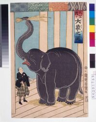 天竺渡り大象之図 / Portrayal of a Giant Elephant from India image