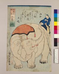 欧羅巴人舶来大象の図 / Portrayal of a Giant Elephant from Europe image