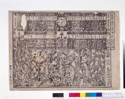 顔見世番付(文化九 大阪中芝居) / Playbill, a Ranking List of Kabuki Actors that Appeared (Osaka Nakashibai, 1812) image