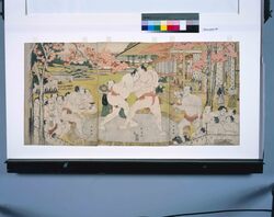 藩邸内水入りの図 / Sumo Stalemate and Pause for Water at a Match at a Daimyo’s Residence image