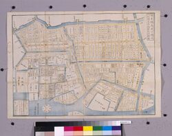 近江屋版江戸切絵図 日本橋南芝口辺絵図 / Pictorial Map of Edo by Ōmiya: Nihombashi, Minami Shibaguchi image