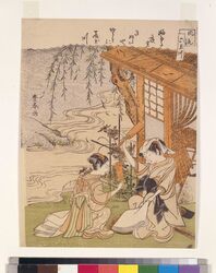 風流六玉川砧打ち / Elegance in the Six Jewelled Rivers : Hammering Cloth image