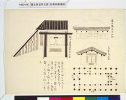 番士休息所正面 / Document of Samurai Class and Document Related to Blue Print image
