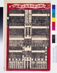 明治廿九年改正新版東京娘義太夫確実見競鑑 / New Ranking of Tokyo Female Gidayū Reciters for the Year 1896 image