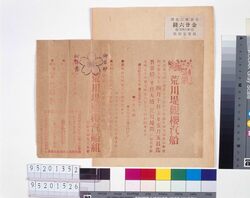 吾妻橋江北間往復乗船券 / Round Trip Boat Tickets Between Azumabashi Bridge and Kōhoku image