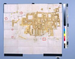 御本丸御表座敷全図 / Complete Map of the Outer Section of the Honmaru Palace (of the Pictorial Map of Edo Castle) image