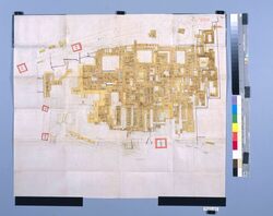 御本丸御表座敷全図 / Complete Map of the Outer Section of the Honmaru Palace (of the Pictorial Map of Edo Castle) image