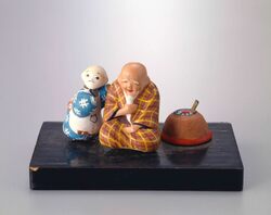 土人形 老人と子坊主 / Clay Doll: Old Man and Boy image
