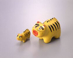 土人形 虎 親 / Clay Doll: Tiger (Parent) image