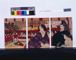 縮緬絵　雛祭紫震殿舞楽ノ図 image