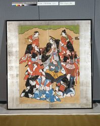 「曾我の対面図」屏風 image