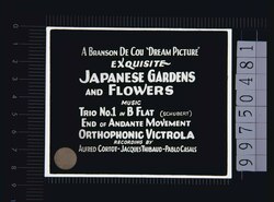 字幕 日本の庭園と花(幻燈原板) image