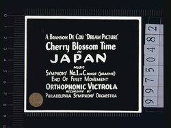 字幕 日本の桜(幻燈原板) image
