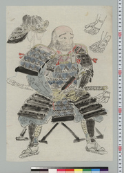 武衛市郎左衛門肖像 下絵 / Portrait of Buei Ichirōzaemon, Preliminary Sketch image