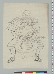 武衛市郎左衛門肖像 下絵 / Portrait of Buei Ichirōzaemon, Preliminary Sketch image