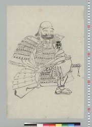武衛市郎左衛門肖像 下絵 / Portrait of Buei Ichirōzaemon, Preliminary Sketch image