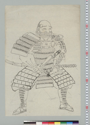 武衛市郎左衛門肖像 下絵 / Portrait of Buei Ichirōzaemon, Preliminary Sketch image
