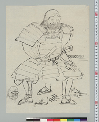 武衛市郎左衛門肖像 下絵 / Portrait of Buei Ichirōzaemon, Preliminary Sketch image