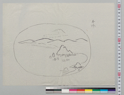 盆景下絵 牛川 / Preliminary Sketchbook of Tray Landscapes: Ushi River image