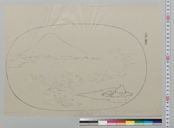 盆景下絵 三保之富士 / Preliminary Sketchbook of Tray Landscapes: View of Mt. Fuji from Miho image