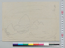 盆景下絵 雀ヶ浦・春の富士 / Preliminary Sketchbook of Tray Landscapes: Suzumegaura Bay and Mt. Fuji in Spring image