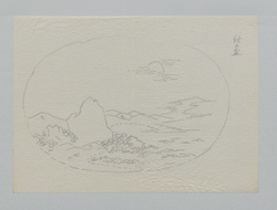盆景下絵 木曾川・秋の盆 / Preliminary Sketchbook of Tray Landscapes: Kiso River and Tray in Autumn image