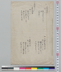 [弾丸種別書上] / Document of Samurai Class image