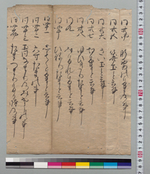 [写本目次断片] / Document of Samurai Class image