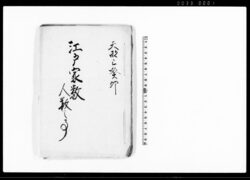 江戸家数人数之事(他江戸神楽坂敵討・信州浅間山焼砂の件・噂之間書等書留) / Document of Laws image