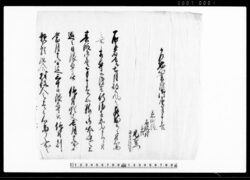 乍恐以書附御届奉申上候(百姓宅右衛門風罷出にて日限尋の処行衛知れずの旨につき届書・中欠) / Document of System image