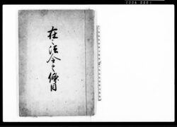 在々法令之條目 / Document of Laws image