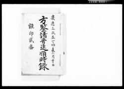 方鑑諸普進順時録 / Document of Komeya Tanaka family image